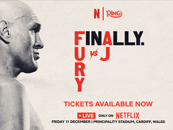Official Netflix poster for Fury vs Joshua in Cardiff